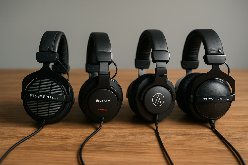 Best studio headphones for mixing in 2025 – Beyerdynamic DT 990 Pro, Sony MDR-7506, Audio-Technica ATH-M50x, and DT 770 Pro