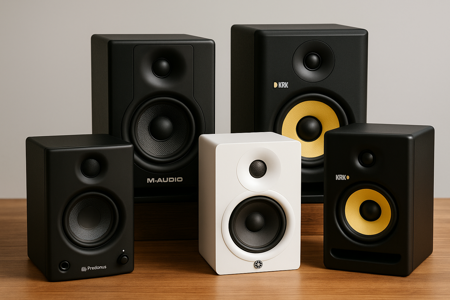 Best budget studio monitors in 2025 – PreSonus Eris E3.5, M-Audio BX5 D3, JBL 305P MkII, KRK Rokit 5 G4, and Yamaha HS5.