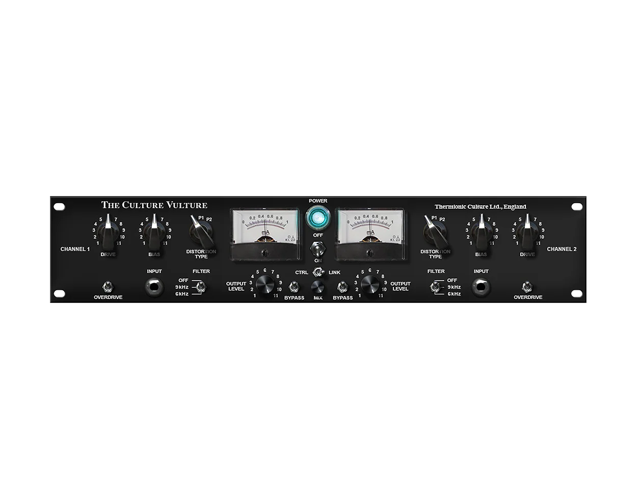 UAD Culture Vulture plugin interface emulating Thermionic tube saturation with triode, pentode, and overdrive modes.